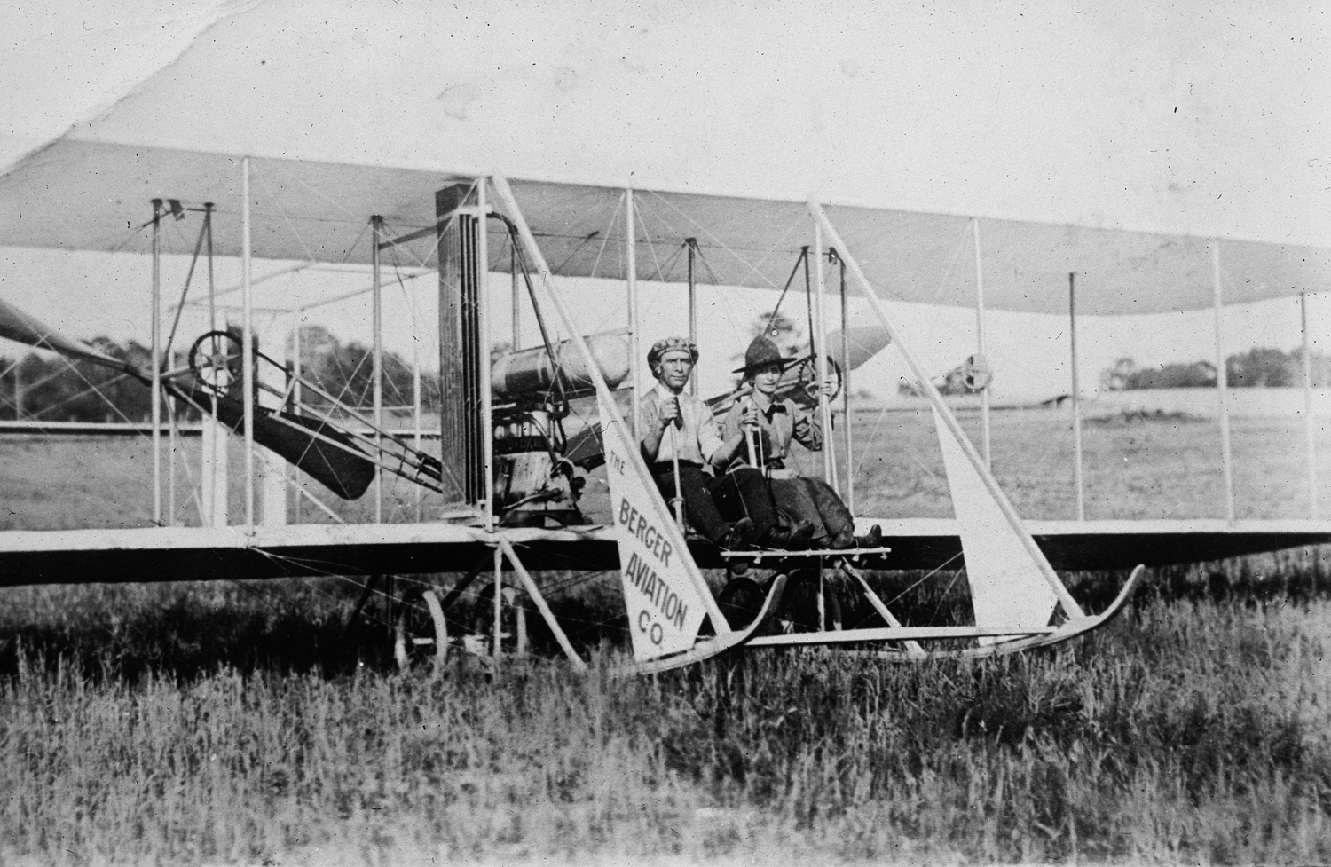 Bayard Wootten and pilot (name unknown). Bayard Wootten Photo Gallery, Carolina Alumni Review.